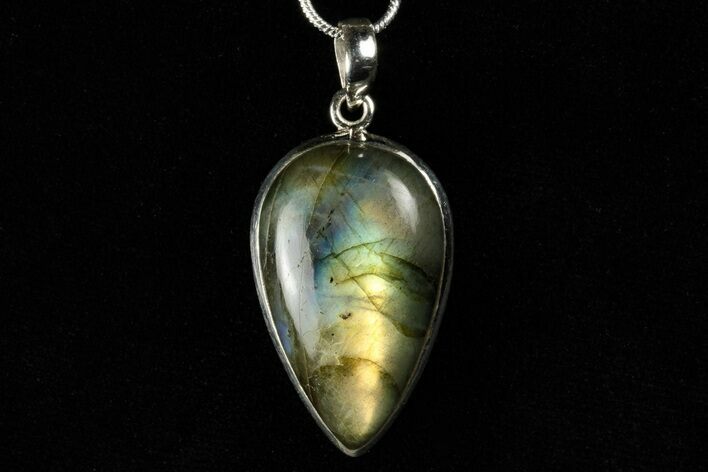 Brilliant Labradorite Pendant (Necklace) - Sterling Silver #192262